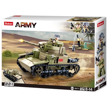 Sluban Army M38-B0711 Közepes olasz harckocsi 2 az 1-ben