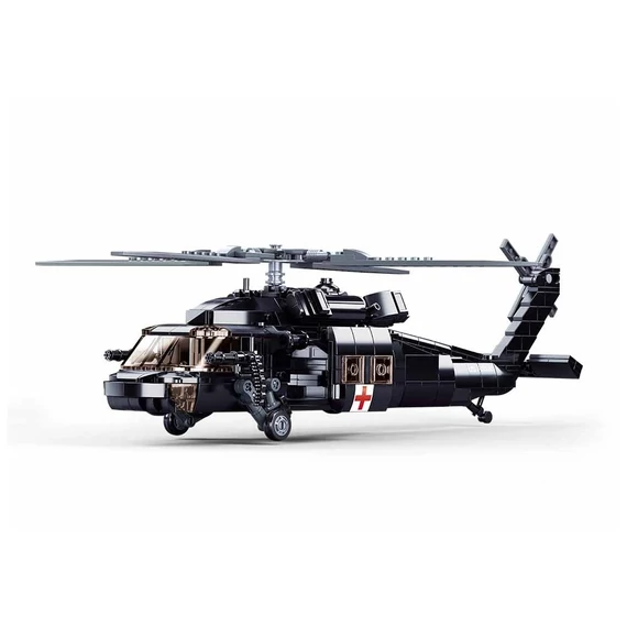 Sluban Model Bricks M38-B1012 Army Medical Helikopter UH-60 Black Hawk