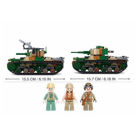 Sluban II. világháborús M38-B1107 Type 97 japán közepes tank 2 az 1-ben