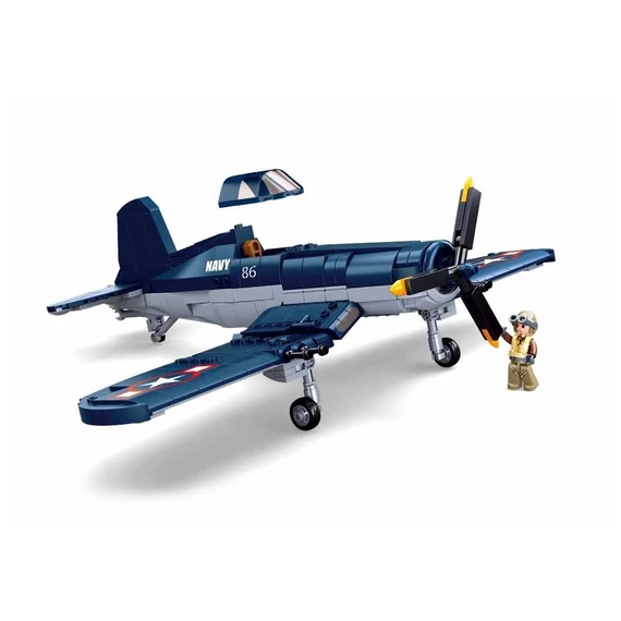 Sluban WWII M38-B1109 F4U amerikai vadászrepülőgép