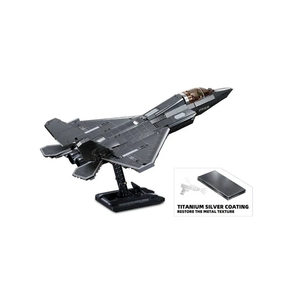 Sluban Army Model Bricks M38-B1186 J-35 Stealth Repülőgép fémbevonattal